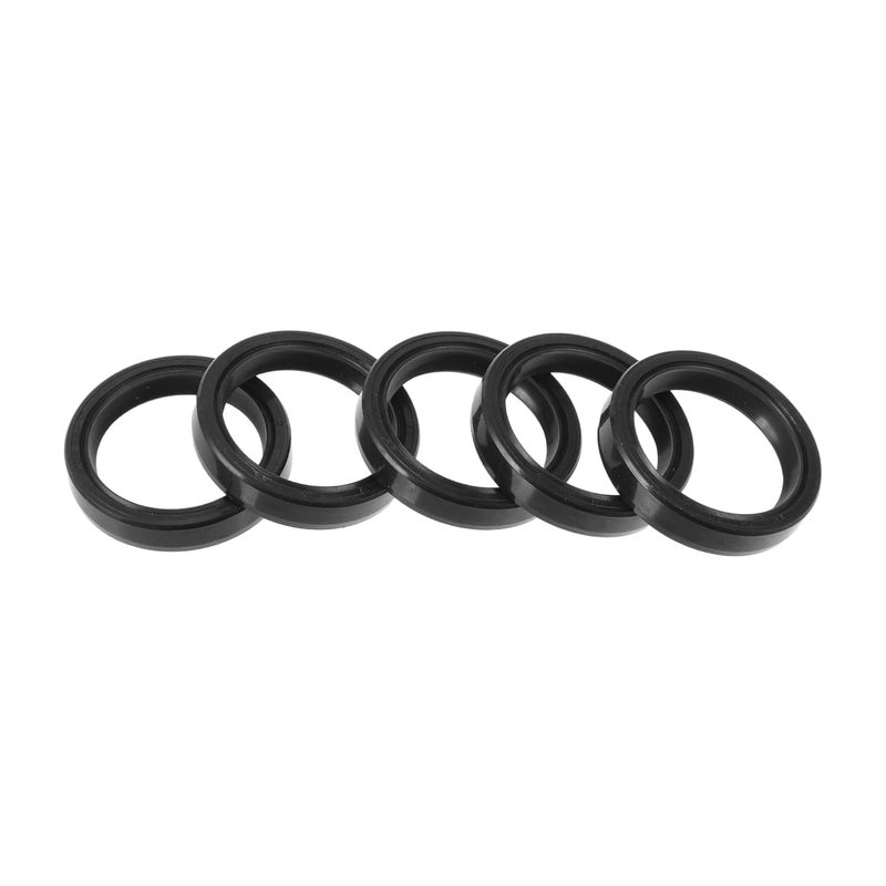 RATCHROLL Oil Seal TC Seal Ring Rotary Shaft Seal 28x35x7mm High Pressure Nitrile Rubber Black 5 Pcs - Image 1